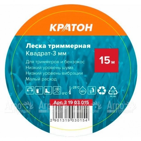 Леска триммерная Кратон Квадрат-3 мм в Москве