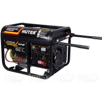 Бензогенератор Huter DY6500LXW 5 кВт с функцией сварки и колесами в Москве