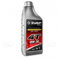 Масло полусинтетическое Зубр Extra 4Т-10W30 1 л для 4-х тактных двигателей в Москве