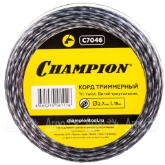 Корд триммерный Champion Tri-twist 2.7мм, 15м (витой треугольник) в Москве