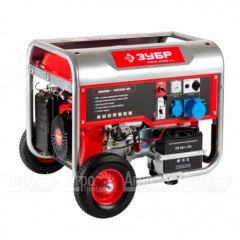 Бензогенератор Зубр ЗЭСБ-4500-ЭНА 4.5 кВт с автозапуском и колесами в Москве