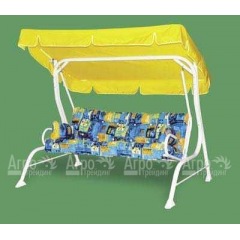 Трехместные садовые качели "КОМФОРТ-М" с раскладывающейся спинкой в Москве