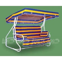 Трехместные садовые качели "ЛЮКС-М" с раскладывающейся спинкой в Москве