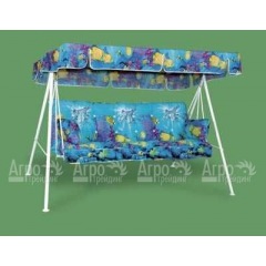 Трехместные садовые качели "СТАНДАРТ-М" с раскладывающейся спинкой в Москве