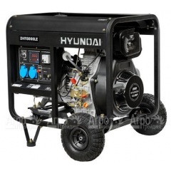 Дизельгенератор Hyundai DHY 8000LE 5,5 кВт + колеса в Москве