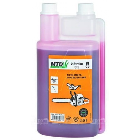 Масло MTD API-TC с дозатором 1 л для 2-х тактных двигателей в Москве