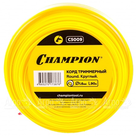 Корд триммерный Champion Round 1.6мм, 90м (круглый)  в Москве