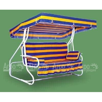 Трехместные садовые качели "ЛЮКС-М" с раскладывающейся спинкой в Москве