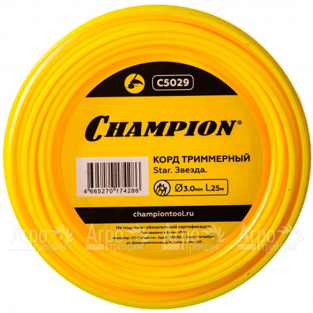 Корд триммерный Champion Star 3.0мм, 25м (звезда)  в Москве