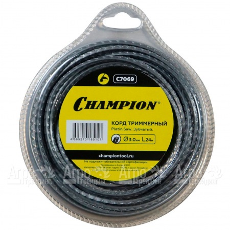 Корд триммерный Champion Platin Saw 3.0мм, 24м (зубчатый)  в Москве