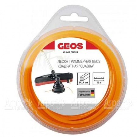 Леска триммерная квадратная GEOS by Al-Ko Quadra 2.4 мм, 15 м в блистере  в Москве