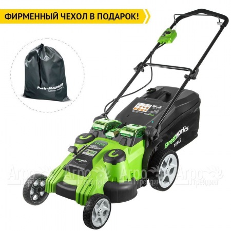 Газонокосилка аккумуляторная GreenWorks G40LM49DBK4  в Москве