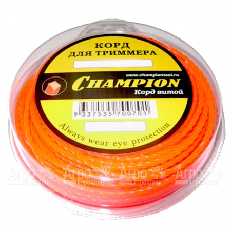 Корд триммерный Champion Twisted Square 2.4мм, 12м (витой квадрат)  в Москве