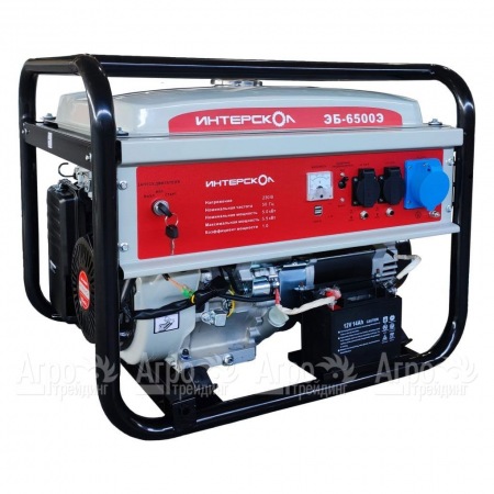 Бензогенератор Интерскол ЭБ-6500Э 5 кВт в Москве