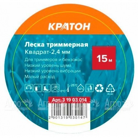 Леска триммерная Кратон Квадрат-2.4 мм в Москве