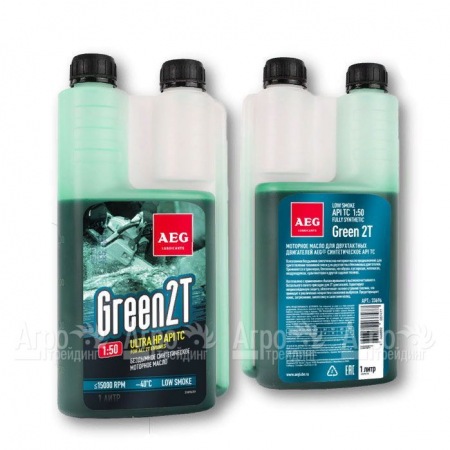 Масло моторное синтетическое AEG Geen HP 2T 1 л для 2-тактных двигателей  в Москве