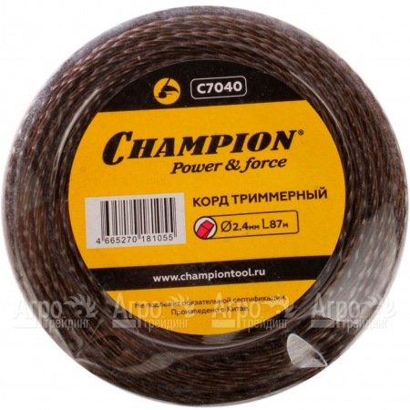 Корд триммерный Champion Magic 2.4мм, 87м (витой квадрат)+нож  в Москве