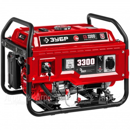 Бензогенератор Зубр СБ-3300Е 3.3 кВт с электростартером в Москве