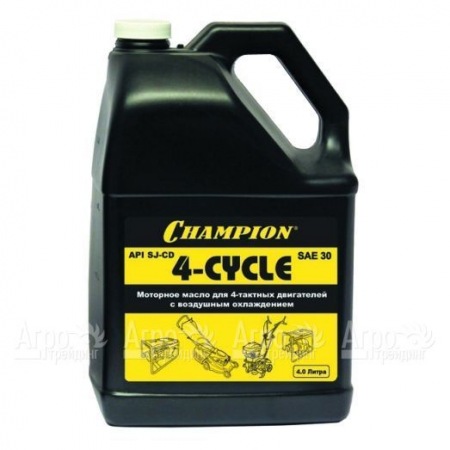 Масло минеральное Champion SAE30 4 л для 4-х тактных двигателей  в Москве
