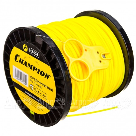 Корд триммерный Champion Star 2.4мм, 90м (звезда)+нож  в Москве