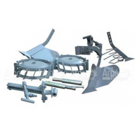 Pubert R0025 Комплект Maxi: окучник с металлическими колесами, 2 сцепки, плуг и картофелекопатель   в Москве